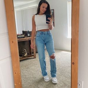 Abercrombie curve love 90s straight jeans
